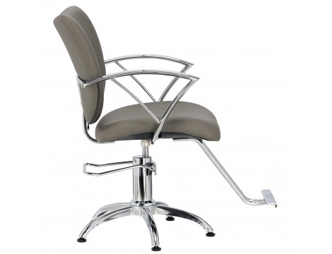 Fotel fryzjerski Elis szary hydrauliczny obrotowy podnóżek do salonu fryzjerskiego krzesło fryzjerskie Outlet - 3